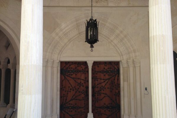 Poblet Residence Monterrey Mexico Gallery Malaga Iron Lighting Pendant Chain Iron Light Outdoors