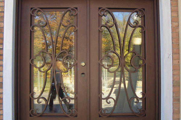 Rhapsody-classic-wrought-iron-doors-contemporary-steel-doors-solara-doors-lighting-CLA-S2031